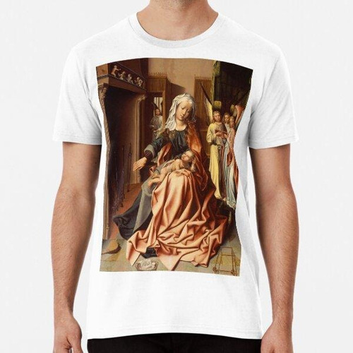 Remera Renacentista Virgen De La Chimenea Algodon Premium 