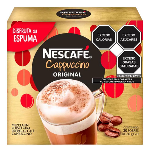 Café instantáneo capuchino Nescafé Cappuccino Original Capuccino Cappuccino sobre 20 g 30 u pack x 30
