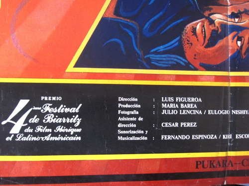 Yawar Fiesta. Afiche Original De La Película. 1986. (Usado)