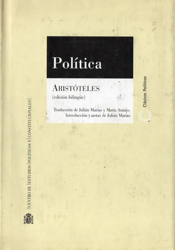 Aristoteles - Politica Bilingue Griego Español Julian Marias