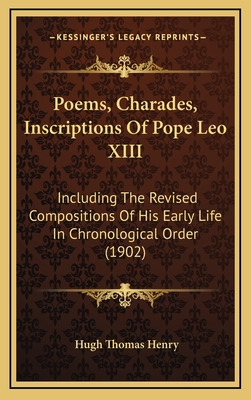 Libro Poems, Charades, Inscriptions Of Pope Leo Xiii: Inc...