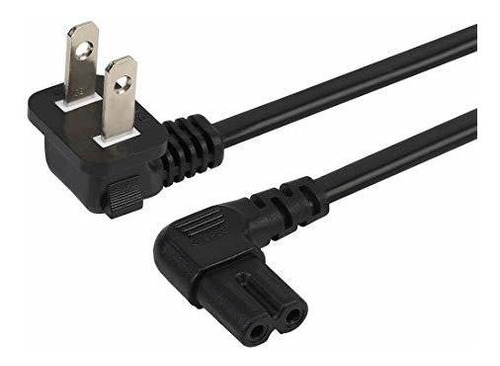 Cable Alimentacion Para Tv Angulo 90° 2 Clavija 8 Tipo