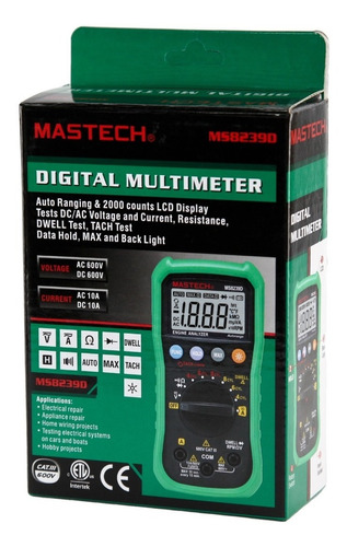 Tester Multimetro Mastech Ms8239d Automotor 1° Calidad Htec