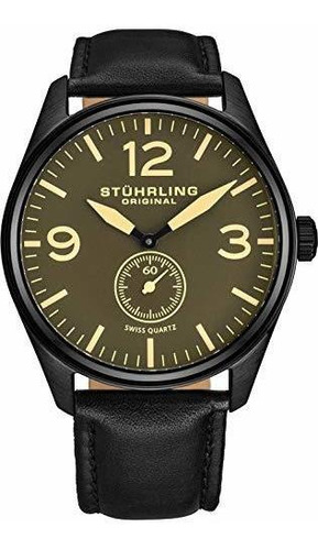 Stuhrling Original 931.02 Aviator Seconds Reloj Subdial Con 