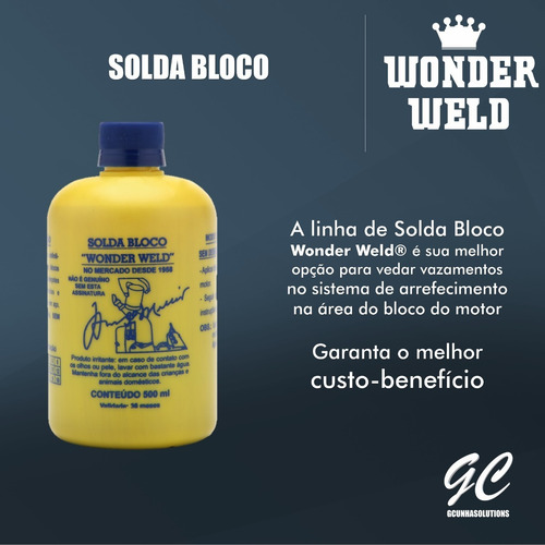 Solda Bloco Wonder Weld & Jamartin 500ml (caixa C/ 12)