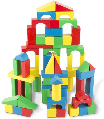 Melissa & Doug Juego De Bloques De Madera Para Construcción