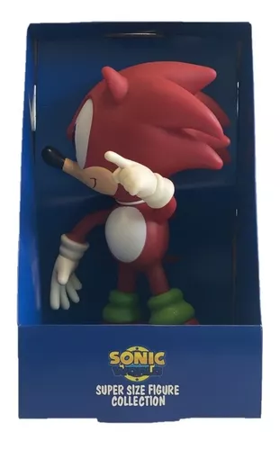 Boneco Sonic vermelho no articulado, original Sega, de 25 cm usado