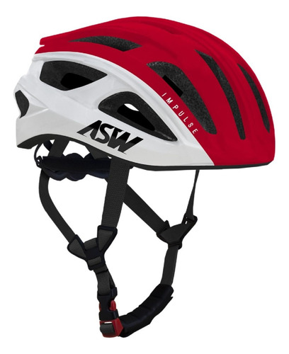 Capacete Asw Vermelhor Branco Speed Mtb Urbano Inmold Bike