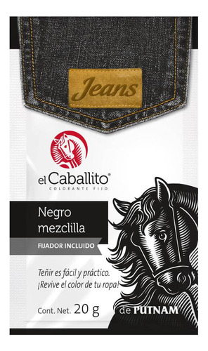 El Caballito C/fijador 20gr Negro Mezclilla