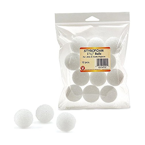 Hygloss Products Bolas De Espuma De Poliestireno Blanca Para