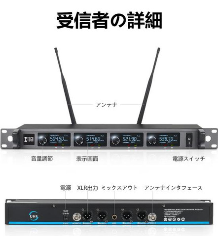 Xtuga A140 Sistema De Micrófono Inalámbrico, Juego De Micróf