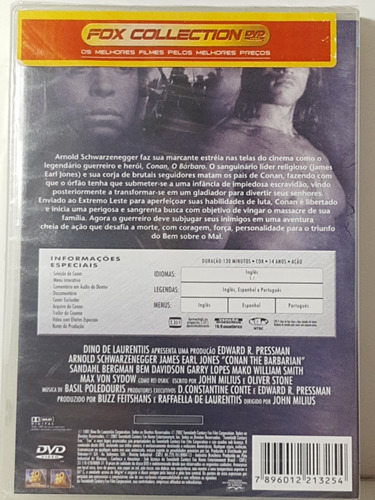 Dvd Conan - O Barbaro - Original E Lacrado