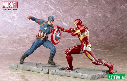 Kotobukiya Capitan America Vs Iron Man Artf-x Loose  -asgard
