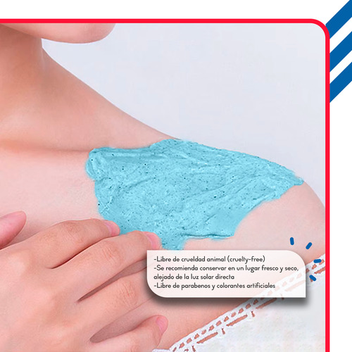 Exfoliante Corporal Diler De 350ml Fórmula Con Colágeno Y Ácido Hialurónico Para Piel Suave Limpia Y Revitalizada De Uso Diario O Semanal Aroma Mora azul