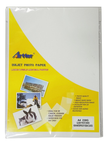 Photo Paper A4 230g. Glossy Simple Faz