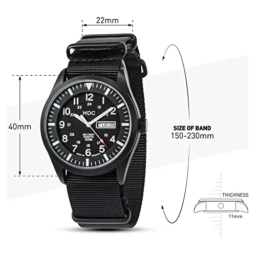 Reloj De Pulsera Hombre Mdc, Relojes Militares De Campo...