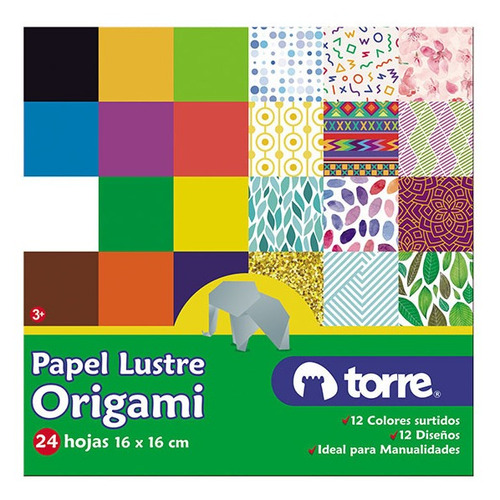 Dimeiggs Pack 2  Papel Lustre Origami 24 Hjs 16x16  Torre