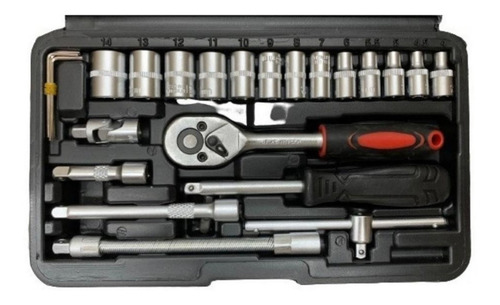 Imagen 7 de 8 de Caja Set Herramientas Juego Llave Tubo Kit 46 Piezas