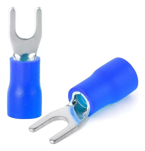 Terminal Instalación Tipo Espada 5/32 Azul Cal.14-16 (100pz)