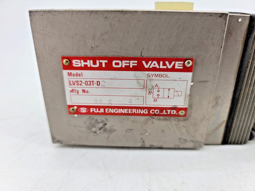 New Fuji Lvs2-03t-d2 Shutoff Valve W/ Sanmei D-130-04 24 Bbt
