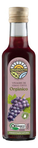 Kit 3x: Vinagre De Vinho Tinto Orgânico Organovita 250ml