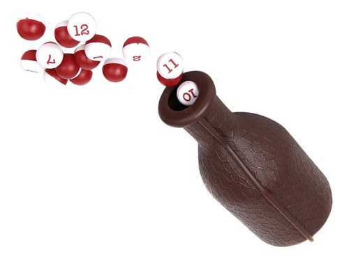 Jja 1pc Billar Dados Kelly Pool Botella Con 16 Bolas