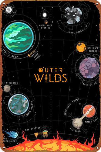 Outer Wilds Game Poster Cartel De Chapa Cafe Bar Home Wall A