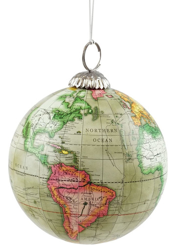 Viejo Mundo Mapa Del Mundo Que Cuelga Ornamento De Navi...