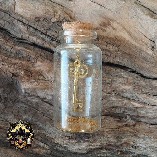 Frascos Llave Del Destino Magia Dorada 7x3cm Gemos Souvenir