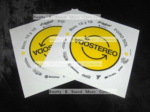 Soda Stereo Stickers Foro Sol Mexico De Coleccion!!