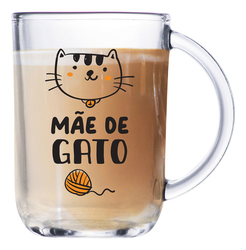 Caneca Verona De Vidro Mãe De Gato 315m - Ruvolo