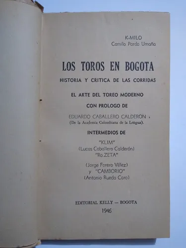 Los Toros En Bogotá, Historia Y Crítica / Camilo Pardo Umaña (Usado)