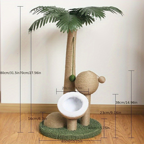 Rascador Para Gatos Con Forma De Cocotero De La Selva Tropic