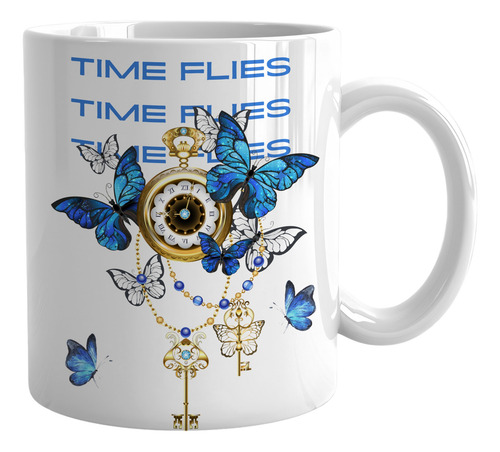 Taza Time Flies Waved