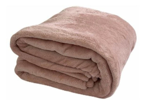 Cobertor Camesa Flannel Loft cor rosé com design liso de 2.4m x 2.2m