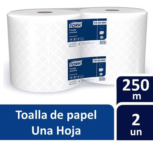 Toalla De Papel Tork Basica 250mt*2 (1 Pack)-super