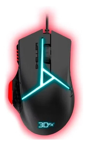 Mouse Gamer 3dfx Sheller 9075 7 Botones 4800dpi Usb Negro