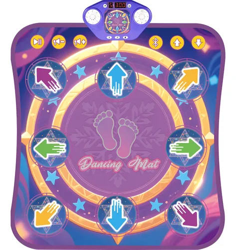 Alfombra De Baile Electrónica Plegable Con Luces – Doble Jugador, 63 Juegos, Para Niños Y Adultos, Ideal Para Casa, Yoga Y Fiesta