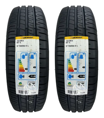 Par De Pneus Dunlop 185/70r14 R1 Aro 14 Envio Rápido