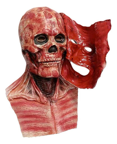 Máscara De Látex De Doble Payaso De Terror Para Cosplay De H
