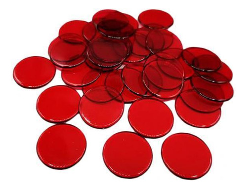 5 X 100pcs Fichas De Monedas Casino Rojo Claro Rojo Claro