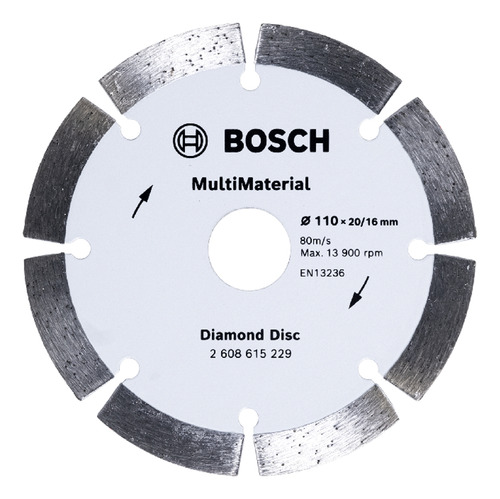 Disco Diamant. Multimat Segmen 110x20/16x10mm C/10 Pçs Bosch