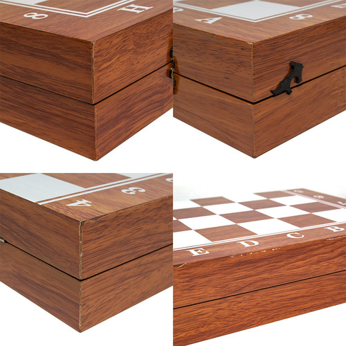Ajedrez Piezas De Madera Juego De Mesa Familiar Con Detalle (Usado)