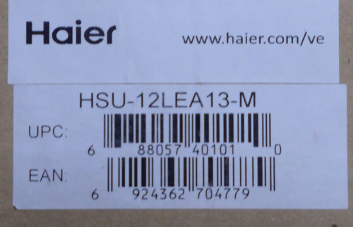 Imagen 6 de 6 de Aire Acondicionado Silencioso Split Hayer Hsu-12lea13-m