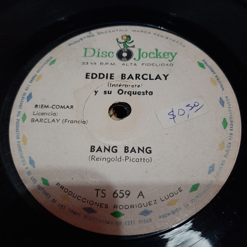 Simple Eddie Barclay Y Su Orquesta Disc Jockey C27