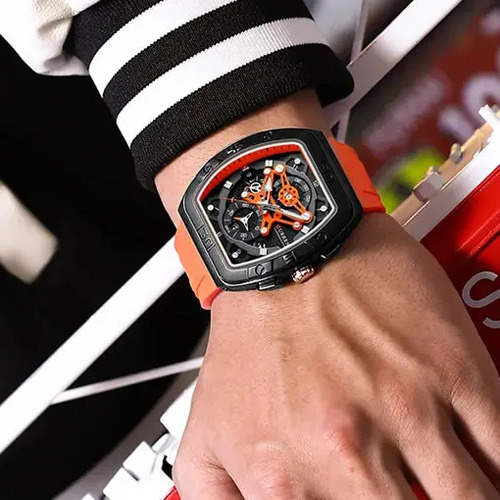 Reloj Para Hombre Curren 8443 Kred8702 Naranja