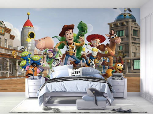 Vinil Adhesivo Tapiz Fotomural Toy Story Buzz Y Woody