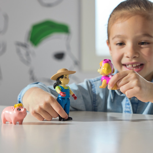 Conjunto de bonecos Paw Patrol Skye, Farmer Yumi e Piggy