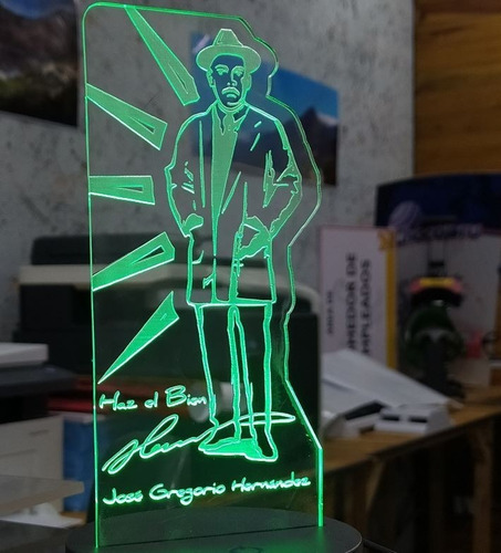 Lámparas Personalizad 3d Led Grabado Laser En Acrílico 