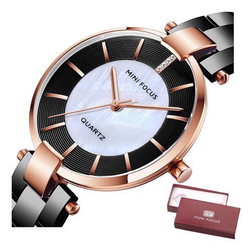 Reloj De Cuarzo Impermeable Mini Focus A La Moda Para Mujer